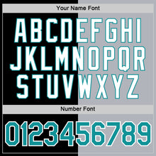 Load image into Gallery viewer, Custom Black Teal-Gray Split Fashion Performance T-Shirt