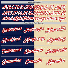 Load image into Gallery viewer, Custom Cream White Navy-Red Split Fashion Performance T-Shirt