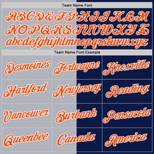 Load image into Gallery viewer, Custom Navy Orange-Gray Split Fashion Performance T-Shirt