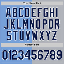 Load image into Gallery viewer, Custom Powder Blue Navy-Gray Split Fashion Performance T-Shirt