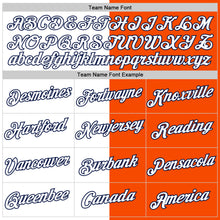 Load image into Gallery viewer, Custom Orange White-Navy Split Fashion Performance T-Shirt