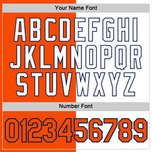 Load image into Gallery viewer, Custom Orange White-Navy Split Fashion Performance T-Shirt