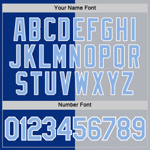 Load image into Gallery viewer, Custom Royal Light Blue-Gray Split Fashion Performance T-Shirt