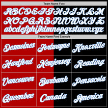 Load image into Gallery viewer, Custom Black Red-Light Blue Split Fashion Performance T-Shirt