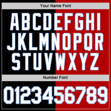 Load image into Gallery viewer, Custom Black Red-Light Blue Split Fashion Performance T-Shirt