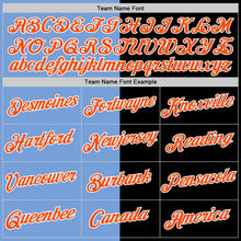 Load image into Gallery viewer, Custom Black Orange-Powder Blue Split Fashion Performance T-Shirt