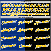 Load image into Gallery viewer, Custom Black Yellow-Royal Split Fashion Performance T-Shirt