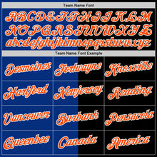 Load image into Gallery viewer, Custom Black Orange-Royal Split Fashion Performance T-Shirt