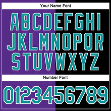 Load image into Gallery viewer, Custom Black Teal-Purple Split Fashion Performance T-Shirt