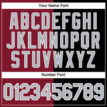 Load image into Gallery viewer, Custom Black Gray-Crimson Split Fashion Performance T-Shirt