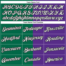 Load image into Gallery viewer, Custom Purple Kelly Green-Black Split Fashion Performance T-Shirt