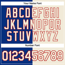 Load image into Gallery viewer, Custom Cream Royal-Red Split Fashion Performance T-Shirt