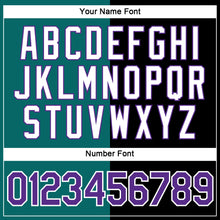 Load image into Gallery viewer, Custom Black Purple-Teal Split Fashion Performance T-Shirt