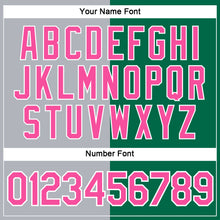 Load image into Gallery viewer, Custom Kelly Green Pink-Gray Split Fashion Performance T-Shirt