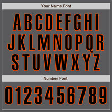 Load image into Gallery viewer, Custom Steel Gray Black-Orange Authentic Baseball Jersey