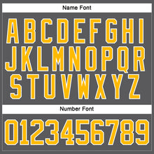 Load image into Gallery viewer, Custom Steel Gray Gold-White Hockey Lace Neck Jersey