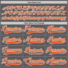 Load image into Gallery viewer, Custom Steel Gray Orange-White Hockey Lace Neck Jersey