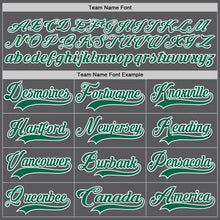 Load image into Gallery viewer, Custom Steel Gray Kelly Green-White Hockey Lace Neck Jersey