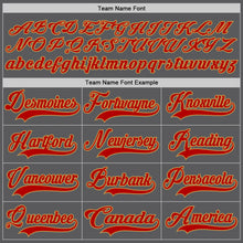 Load image into Gallery viewer, Custom Steel Gray Red-Old Gold Hockey Lace Neck Jersey