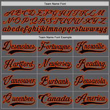 Load image into Gallery viewer, Custom Steel Gray Black-Orange Hockey Lace Neck Jersey