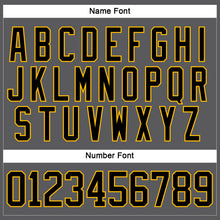 Load image into Gallery viewer, Custom Steel Gray Black-Gold Hockey Lace Neck Jersey