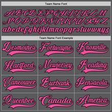 Load image into Gallery viewer, Custom Steel Gray Pink-Black Hockey Lace Neck Jersey