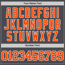 Load image into Gallery viewer, Custom Steel Gray Orange-White Authentic Basketball Jersey