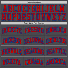 Load image into Gallery viewer, Custom Steel Gray Red-Royal Authentic Basketball Jersey
