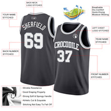 Load image into Gallery viewer, Custom Steel Gray White-Gray Authentic Basketball Jersey