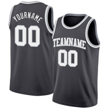 Load image into Gallery viewer, Custom Steel Gray White-Gray Authentic Basketball Jersey