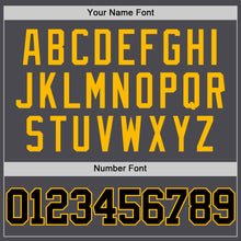 Load image into Gallery viewer, Custom Steel Gray Black-Gold Authentic Basketball Jersey