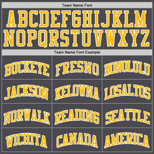 Load image into Gallery viewer, Custom Steel Gray Gold-White Authentic Basketball Jersey