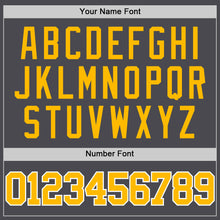 Load image into Gallery viewer, Custom Steel Gray Gold-White Authentic Basketball Jersey