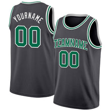 Load image into Gallery viewer, Custom Steel Gray Kelly Green-White Authentic Basketball Jersey