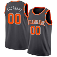 Load image into Gallery viewer, Custom Steel Gray Orange-Gray Authentic Basketball Jersey