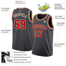 Load image into Gallery viewer, Custom Steel Gray Red-Cream Authentic Basketball Jersey
