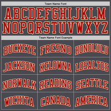 Load image into Gallery viewer, Custom Steel Gray Red-Cream Authentic Basketball Jersey