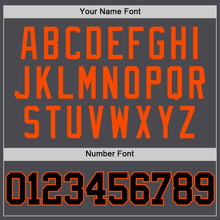 Load image into Gallery viewer, Custom Steel Gray Black-Orange Authentic Basketball Jersey