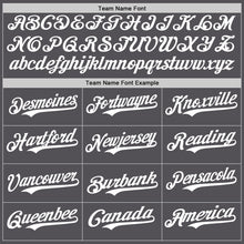 Load image into Gallery viewer, Custom Steel Gray White Authentic Baseball Jersey