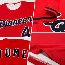 Load image into Gallery viewer, Custom Red Navy-White Performance T-Shirt