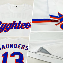 Load image into Gallery viewer, Custom White Royal-Orange Performance T-Shirt