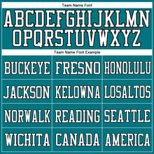 Load image into Gallery viewer, Custom Teal White Old Gold-Black Mesh Authentic Football Jersey