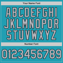 Load image into Gallery viewer, Custom Teal Gray-Black Mesh Authentic Throwback Baseball Jersey