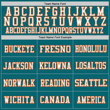 Load image into Gallery viewer, Custom Teal Orange-White Mesh Authentic Throwback Football Jersey
