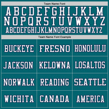 Load image into Gallery viewer, Custom Teal Navy-White Mesh Authentic Throwback Football Jersey