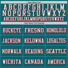 Load image into Gallery viewer, Custom Teal White-Red Mesh Authentic Throwback Football Jersey