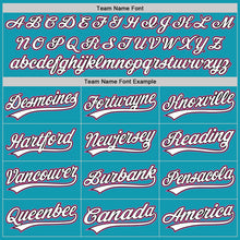 Load image into Gallery viewer, Custom Teal Black-Pink Authentic Throwback Baseball Jersey