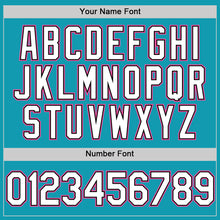 Load image into Gallery viewer, Custom Teal Black-Pink Authentic Throwback Baseball Jersey