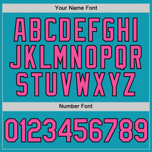 Load image into Gallery viewer, Custom Teal Pink-Black Authentic Throwback Baseball Jersey
