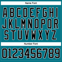 Load image into Gallery viewer, Custom Teal Black-White Hockey Jersey